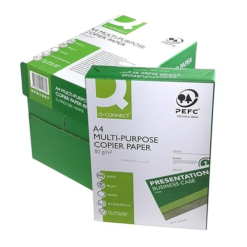 Papel fotocopiadora q-connect din a4 80 gramos paquete 5 x 500 hojas