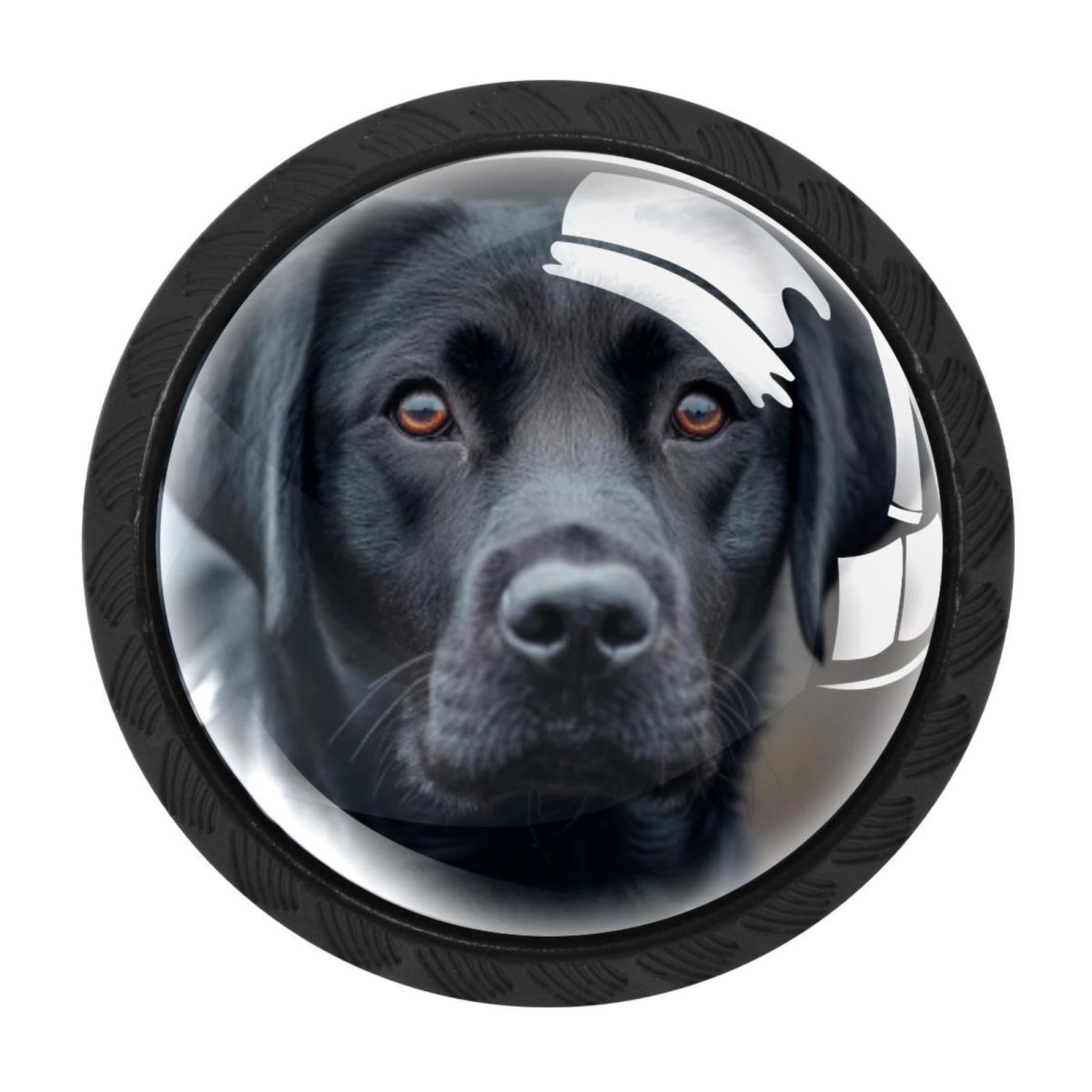 Bouton de placard rond Labrador poignée de tiroir en verre pour commode