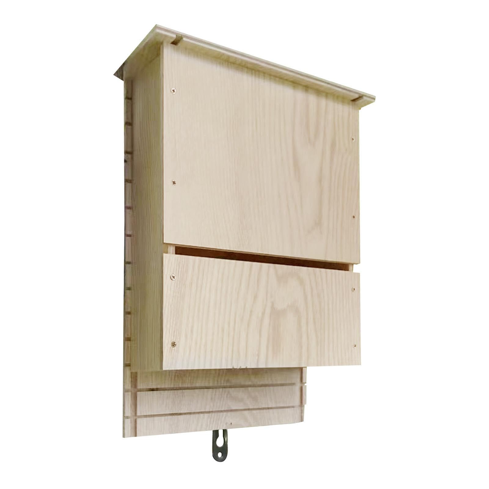 murciélagos al Aire Libre - Refugio Madera para Colonia murciélagos, murciélago Madera Reutilizable para hibernación, casa Caja murciélago decoración Madera