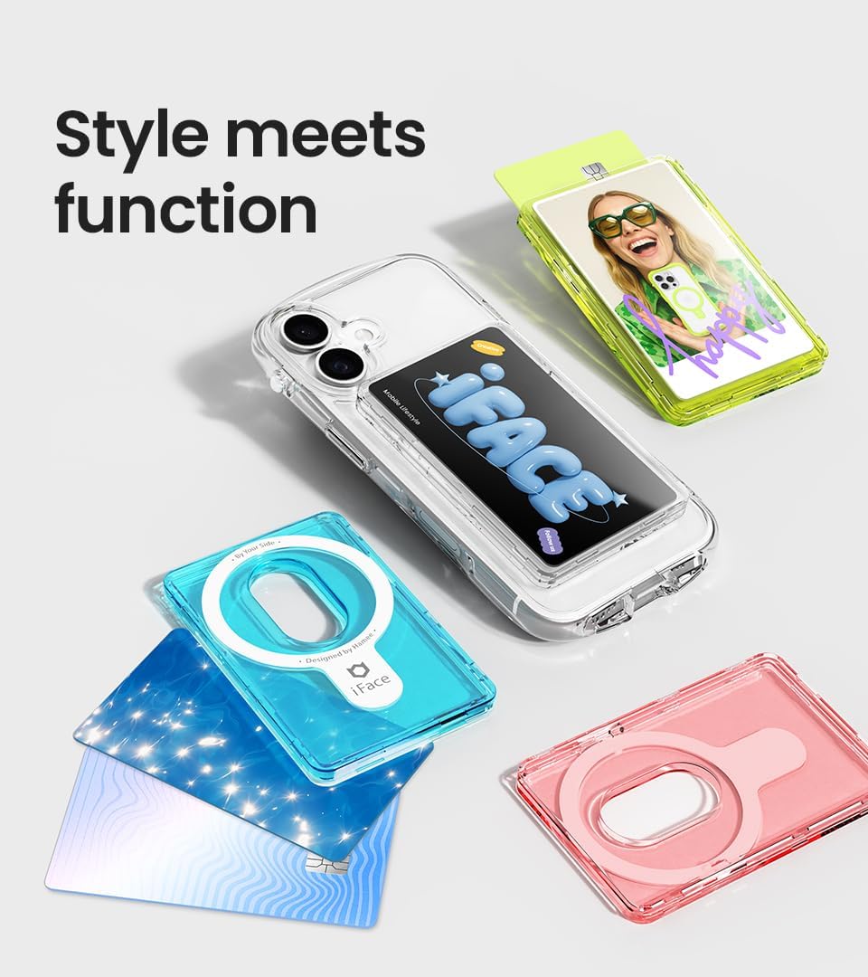 iFace MagSynq Card Wallet Clear [Compatible with MagSafe] – Transparent Magnetic Card Holder, Slim & Lightweight Design, Card Storage with Secure Spring, Easy Slide Access - Clear - Image 2