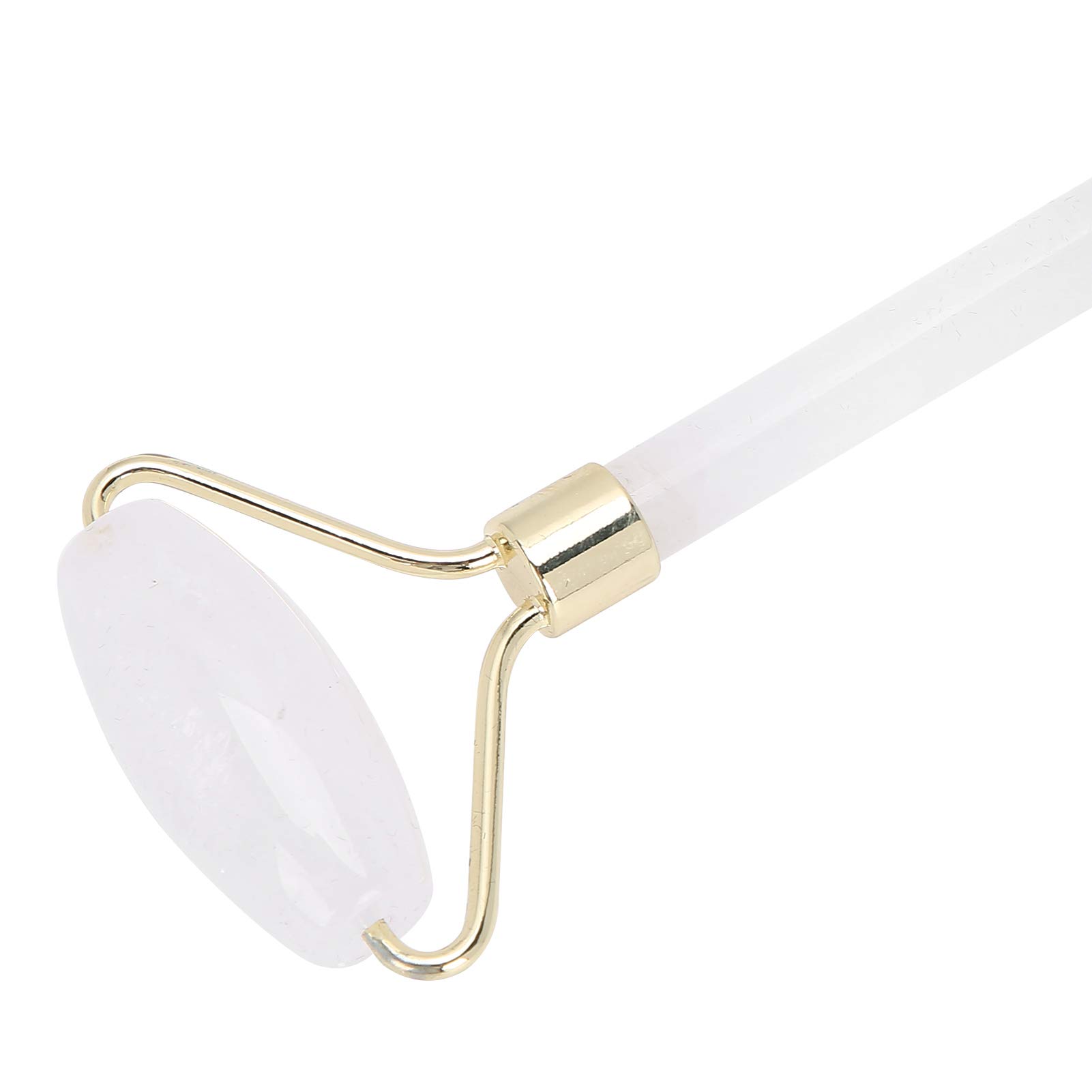 Pongnas Wałek Jadeitowy, Jadeitowy Masażer do Twarzy z ergonomiczną konstrukcją łuku do Krążenia Twarzy, Pielęgnacji Skóry, Ramion, Pleców i Talii (WHITE)