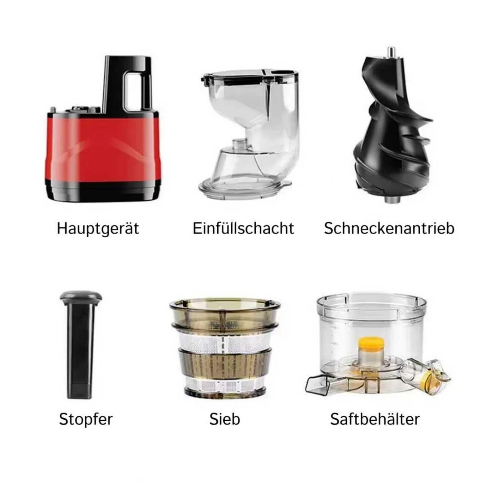 JuiCiento Macht Gesundes Leben Einfach，Entsafter mit Fruchtfleischabscheidung, Haushalts-Obst und Gemüsesaftpresse, lebensmittelechtes Filtergitter für reineren Saft