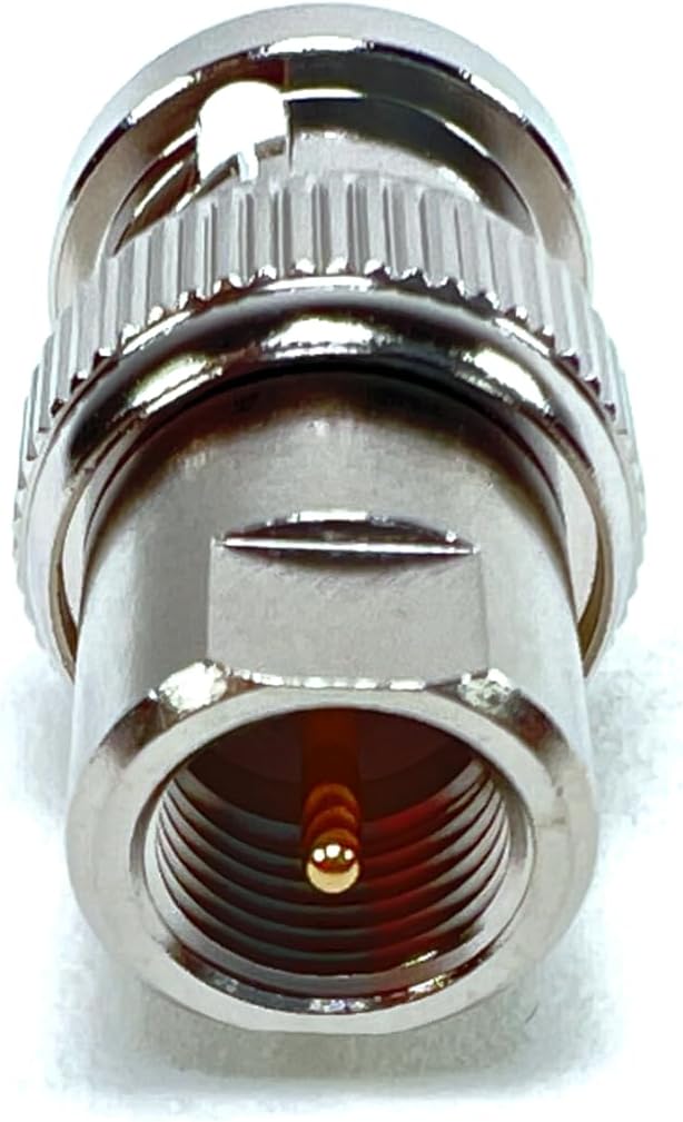 2pcs RF Coax Adapter FME Male Plug to BNC Male Plug Gold Pin Nickle Body