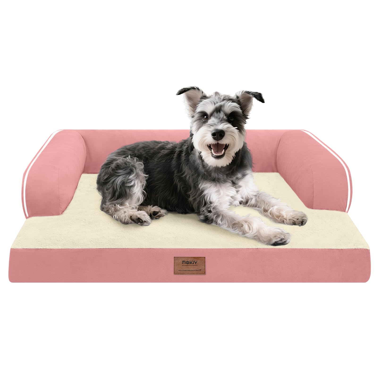 Small Dog Bed Waterproof Orthopedic Dog Beds for Medium Sized Dogs Comfy Pet Cat Bed with Sides, Washable Removable Cover โ image 1