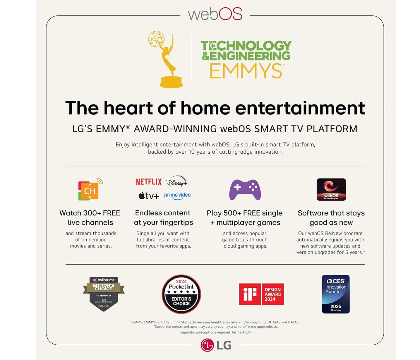 LG 55" (2025 Model) UHD AI UA75 Smart TV HDR10 Bluetooth a7 AI Processor 4K Gen8 Filmmaker Mode webOS 25 + Wall Mount Compatible with Alexa(Renewed)