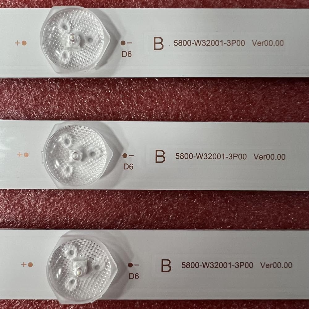 Bande de rétroéclairage LED Compatible Fit for Erisson 32LES71T2 32LES70T2, Compatible Fit for Supra STV-LC32T650 5800-W32001-3P00 Ver00.00 LC320DXJ-SFA2 RDL320HY(6 PCS for 2 TV)