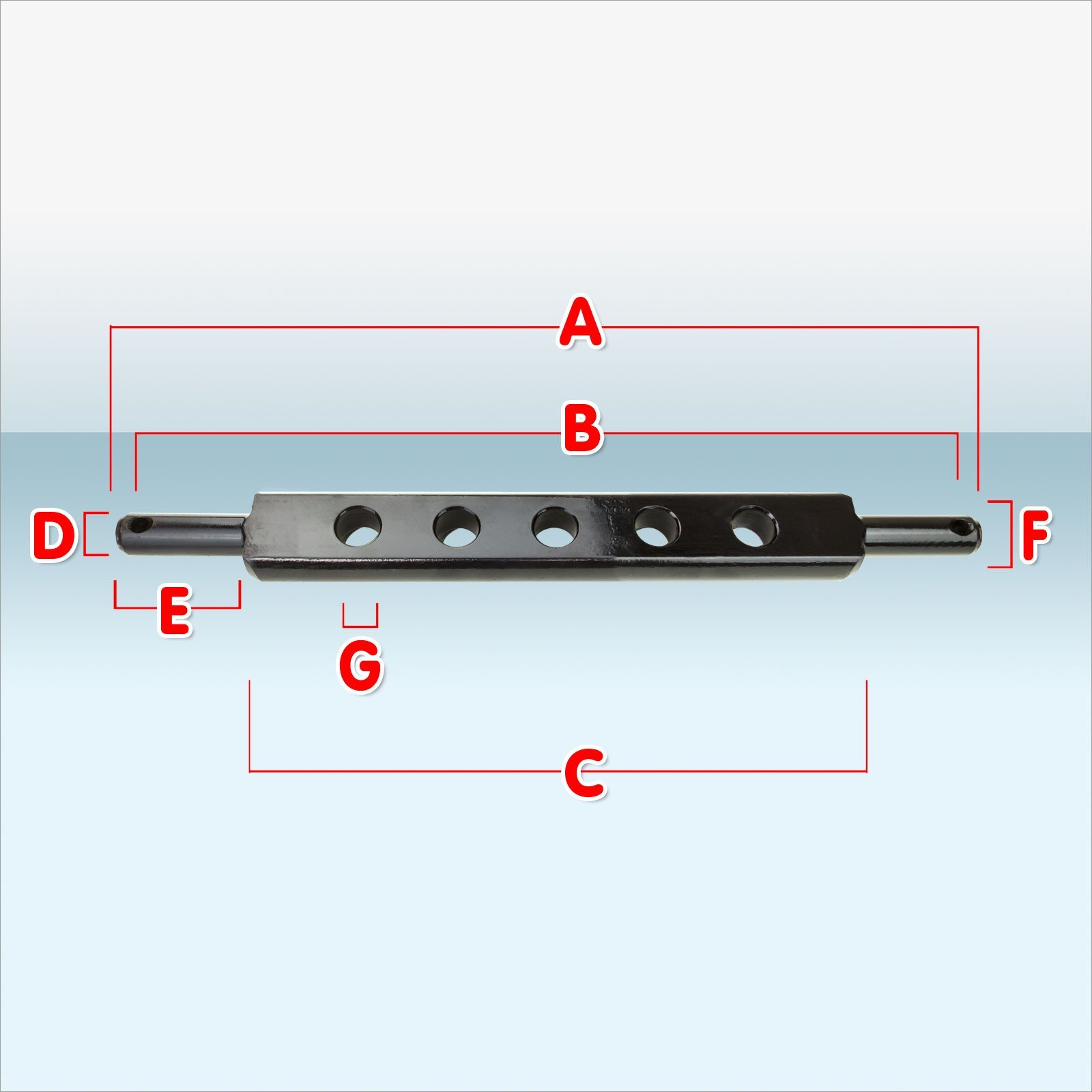 DS Ackerschiene Kat1/Kat2 zur Aufnahme von Traktor- Arbeitsgeräten in 9 verschiedenen Ausführungen (Ackerschiene 54 cm | Kat. 1)
