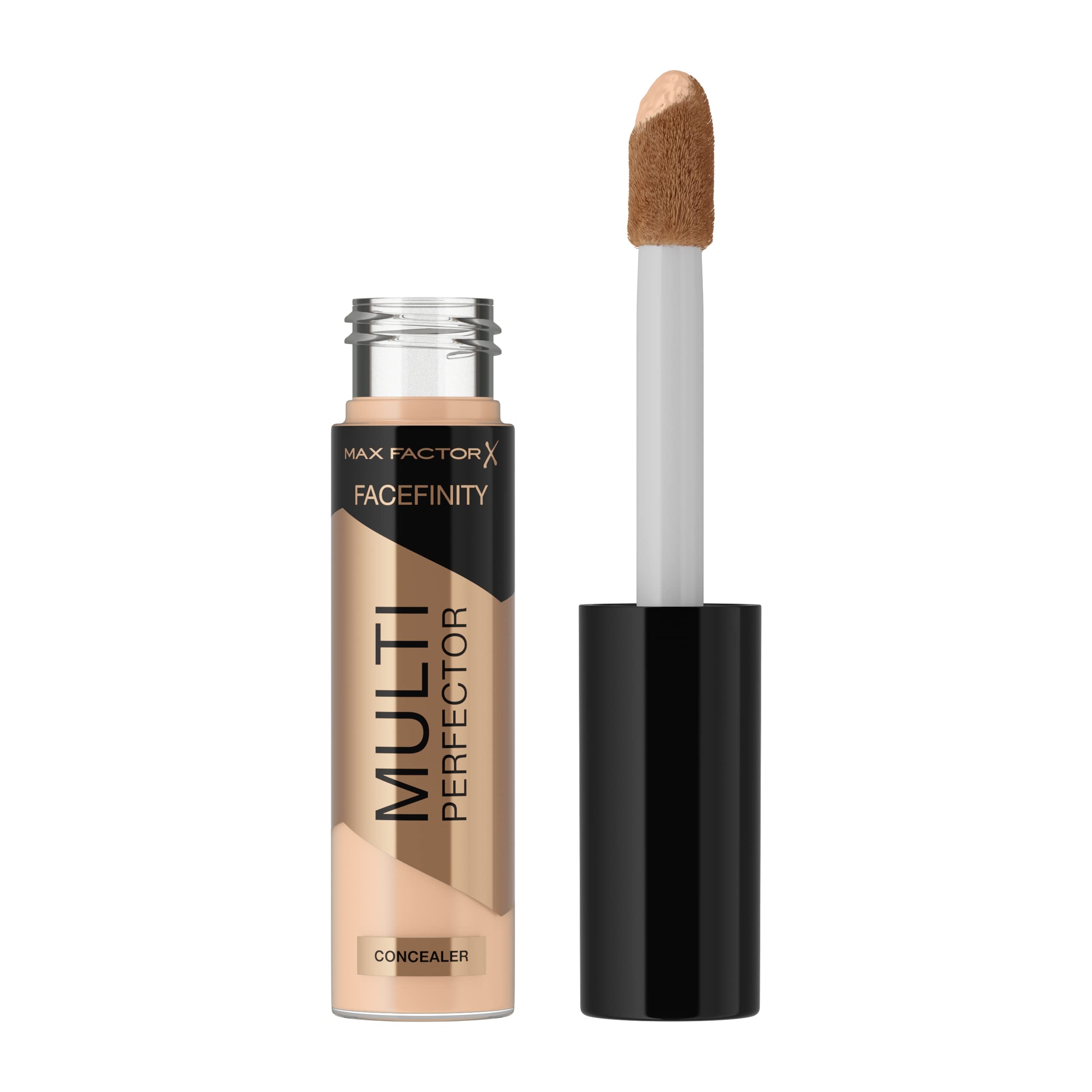 Max FactorFacefinity Multi-Perfector Concealer, All In One, Conceal Imperfections, Instant Brightening, Natural Finish, Lightweight, Vegan, Customisable Coverage - 1N, 11ml