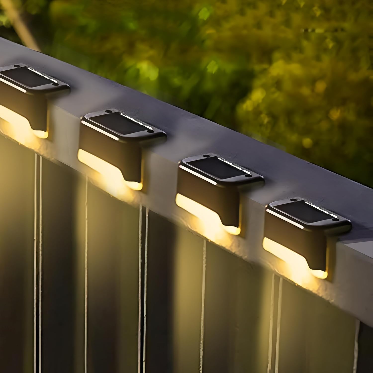 Wizket Boundary Solar Deck Light Automatic Sensor Weather Resistant Easy Installation Energy Efficient Outdoor Versatile Lamp for Home Garden Balcony (Black, Pack of 4)-image-48