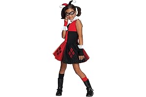 DC Comics Superhero Girl's Harley Quinn Costume with Tutu Dress