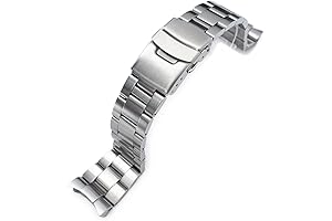 Miltat 22mm Watch Band for Seiko SKX007 SKX009 SKX175, Super-O Solid Screw-Links