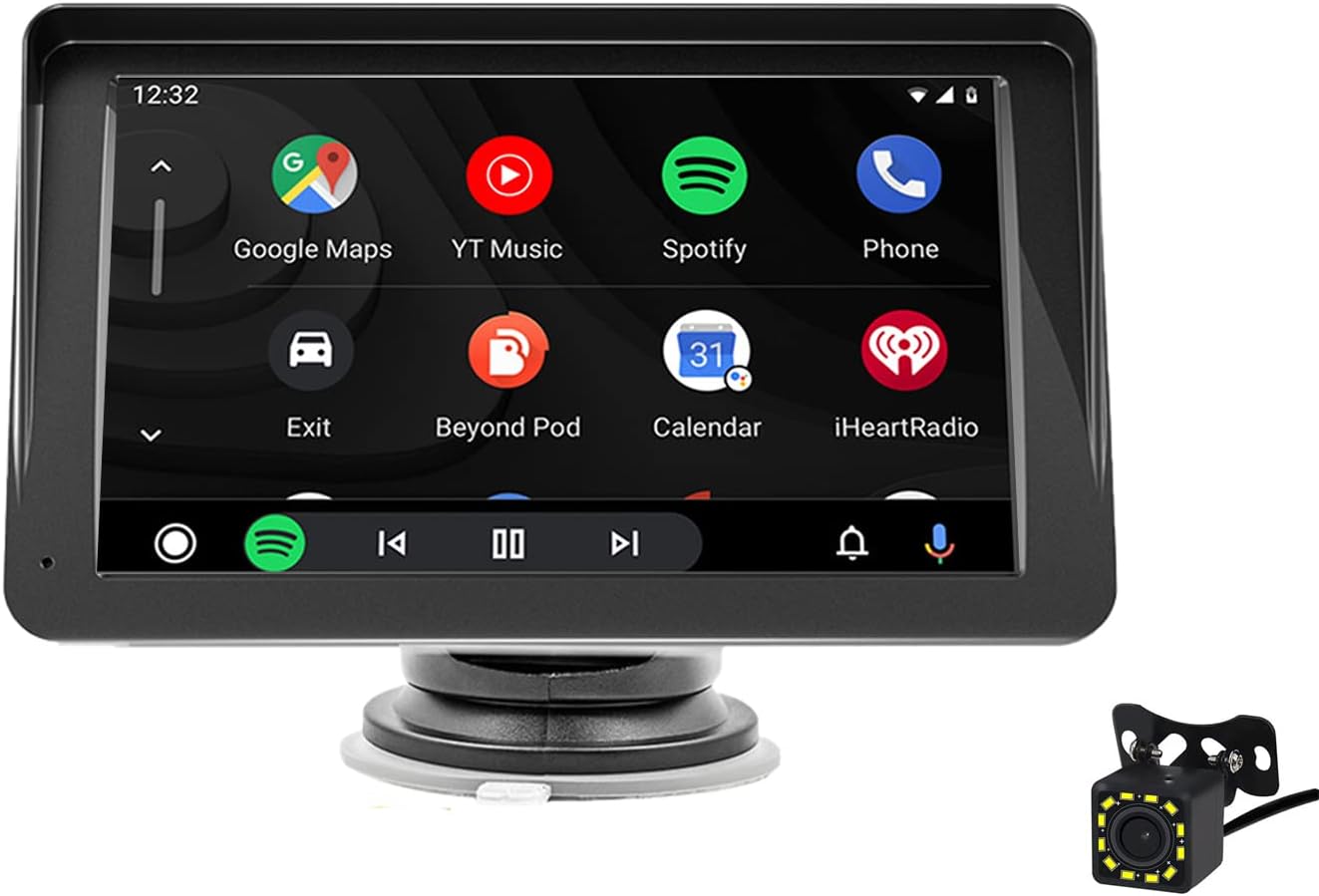 Amazon.co.jp ワイヤレス Carplayer Android Autoモニター、7 インチ タッチスクリーン ポータブル カー