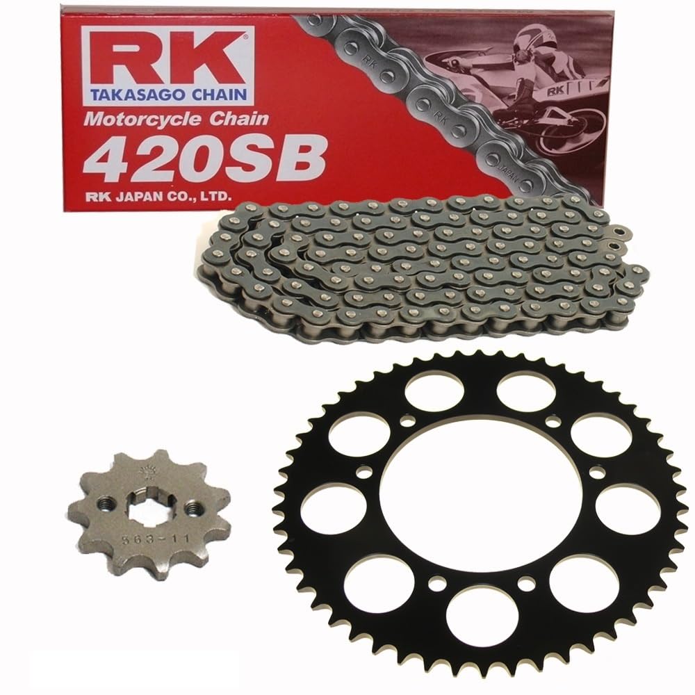 Kettensatz geeignet für Gilera RCR 50 03-05 Kette RK 420 SB 130 offen 13/53