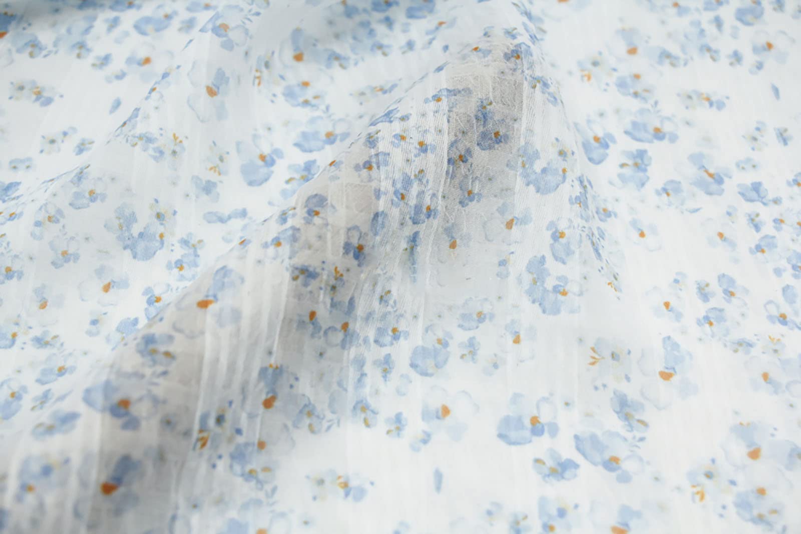 Chiffon-Stoff 145 cm breit Blasen Kirschblüten Tüll geprägter Stoff Decorative Fabric Satin Stoff für Hochzeit, Party, Kleid, Event, dekorative Vorhänge(Size:2x1.45m)