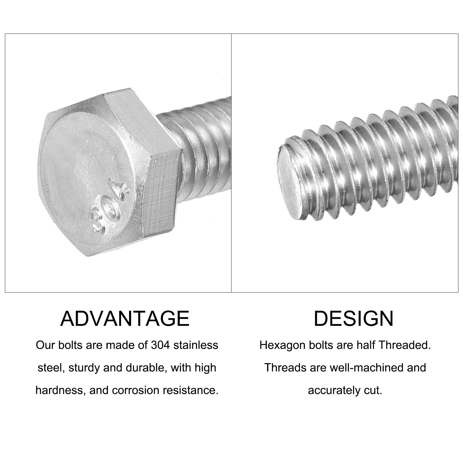 METALLIXITY 10Pz Dadi Esagonali 5/8-11 x 3-1/2" Bullone A Testa Esagonale