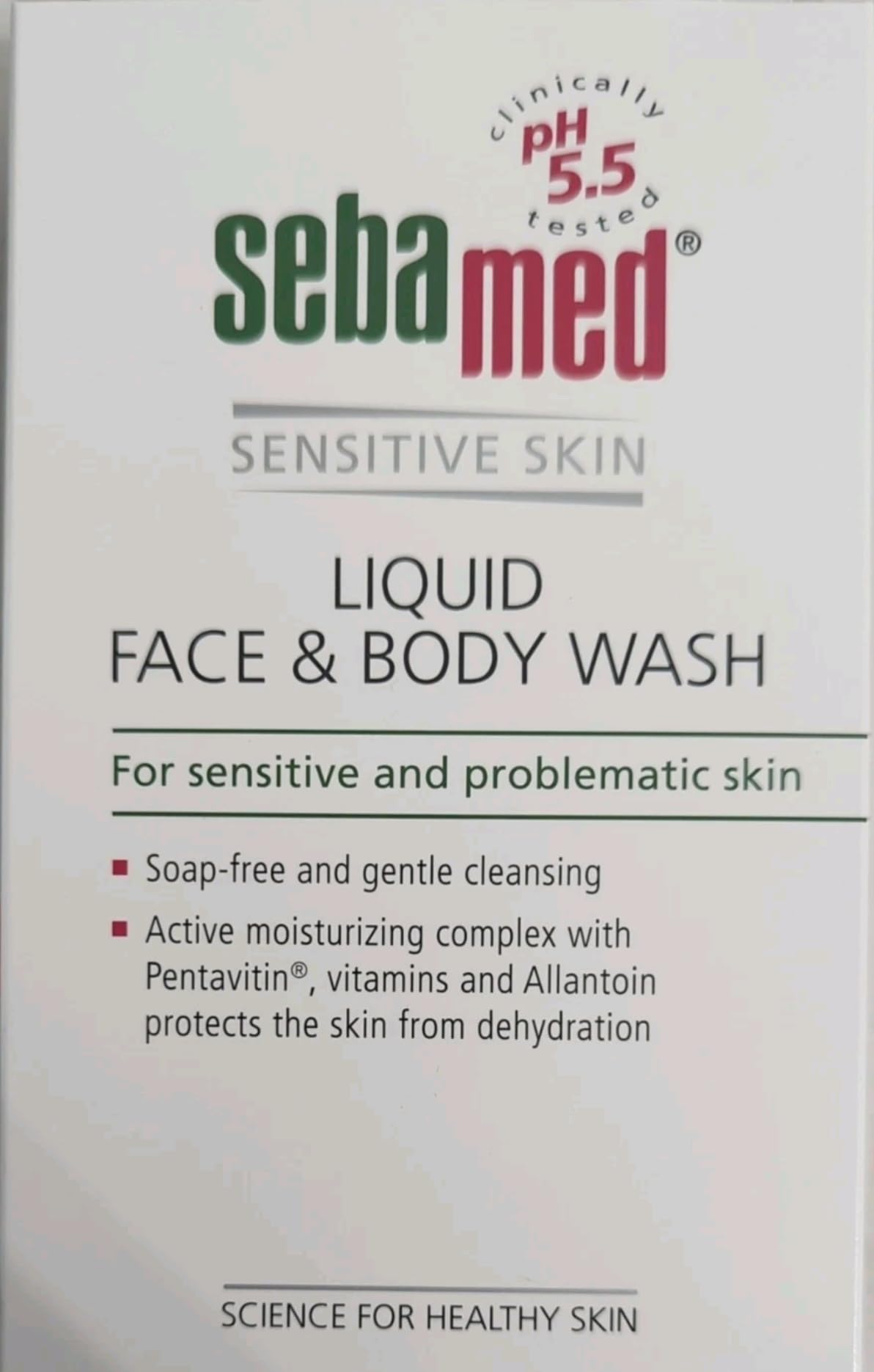 Sebamed Liquid Face & Body Wash 200ml, white