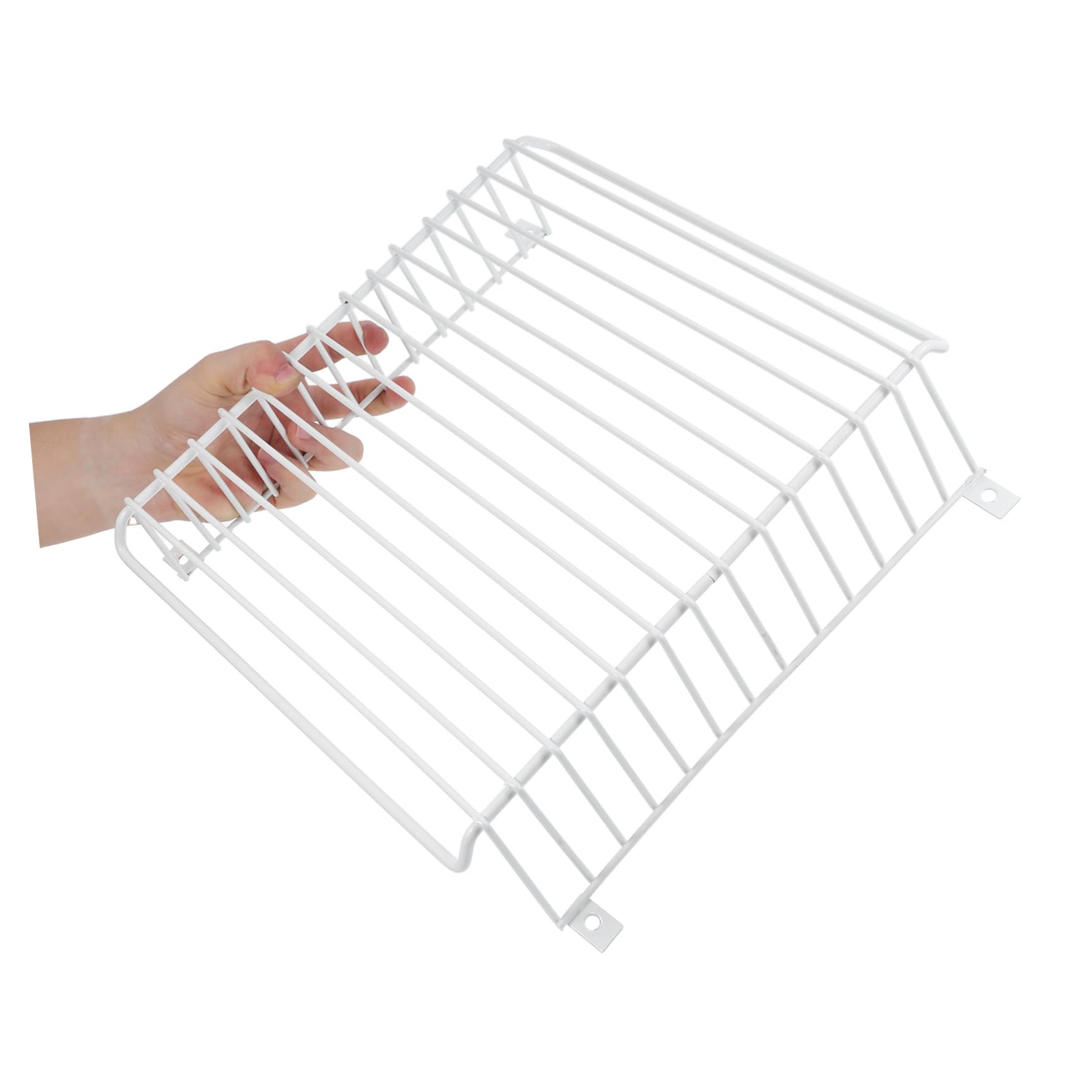 Protector de Luz de Salida de Emergencia de Hierro Blanco | Cubierta de Alambre para Señalización, Uso Interior y Exterior, Ayuda a Evitar Intrusión Animal