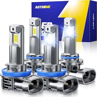 AUTOONE Latest 9005 H11 Led Headlight Bulbs, 1400% Brightness, 140000LM 6000K Cool White, HB3 H8 LED Bulbs Replacement for Cars, Plug and Play (Pack of 2)