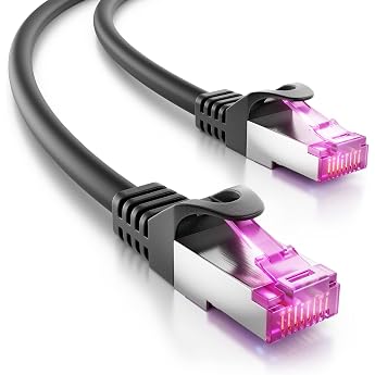 deleyCON 40 m CAT6 Outdoor Patch Cable 250 MHz AWG 24 LDPE Sheath - Black