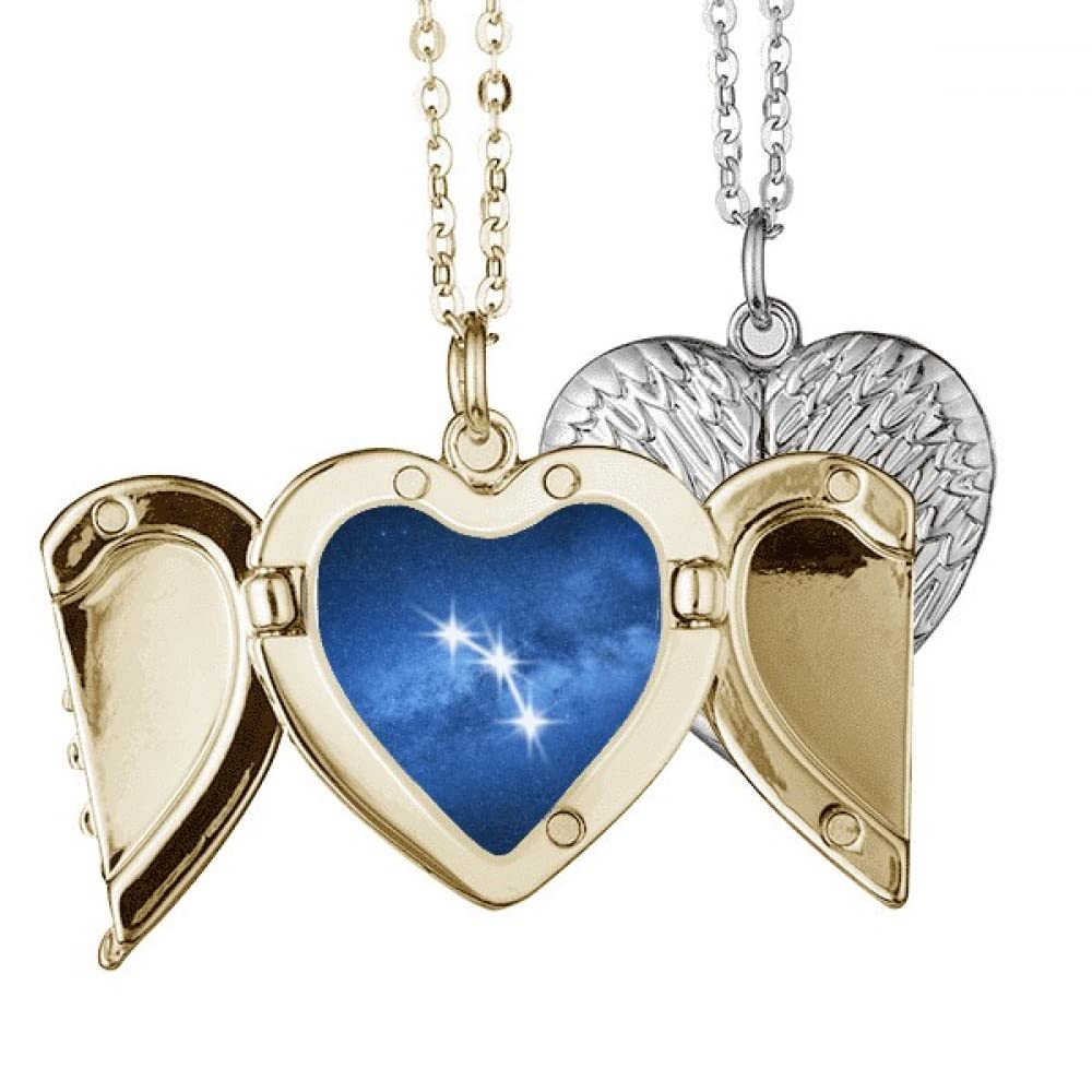 Perseverance Diligence Beautiful Lucky Stars Angel Wing Necklace Pendant Couple
