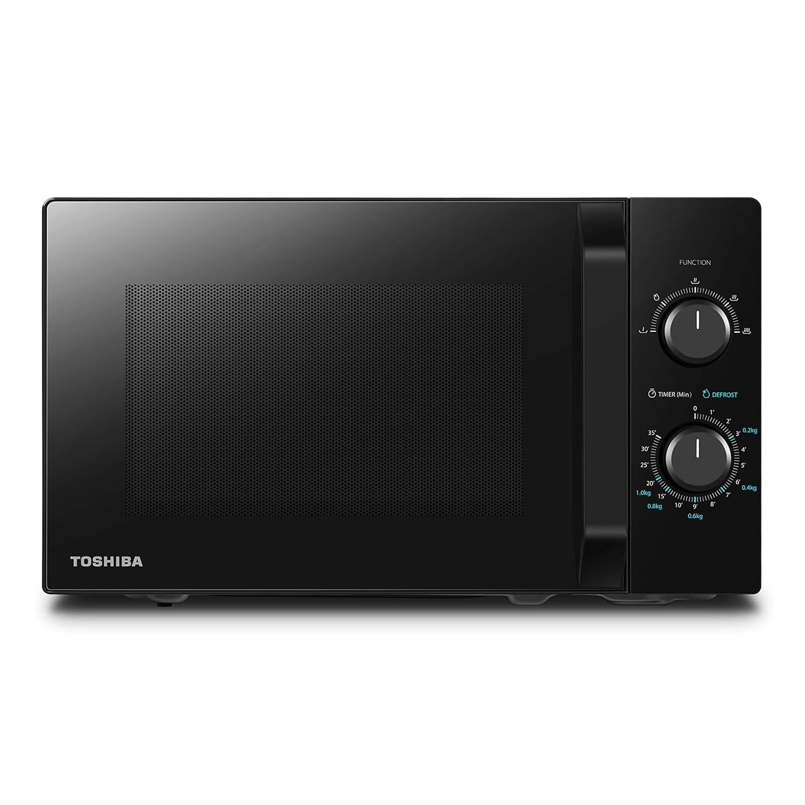 Toshiba MW2-MM20P(BK) Microondas 20L, Microondas Independiente, 800W, 5 Niveles de Potencia, con Fácil Descongelación, Iluminación LED Interior, Negro