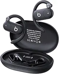 Fones de Ouvido Sem Fio Basike D91, Bluetooth 5.4, Estéreo Hi-Fi, Tela LED, 100h Standby, Leve e Confortável, Ideal para Corrida e Exercícios (Preto)
