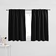 RYB HOME Small Curtains Blackout - Privacy Energy Efficiency Mini Curtains for Kids Bedroom RV Camper Windows Trailer Bathroom Kitchen Cabinet Window Tiers, W 29 x L 30, Greyish Purple, 2 Panels
