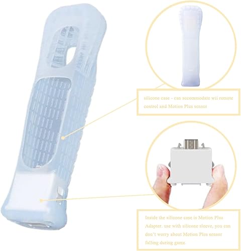 Miniatura 4 de DTOL DT20182035 para Nintendo Wii Motion Plus - Controlador de sensor de movimiento remoto externo Wii U Motion Plus blanco 1 unidad