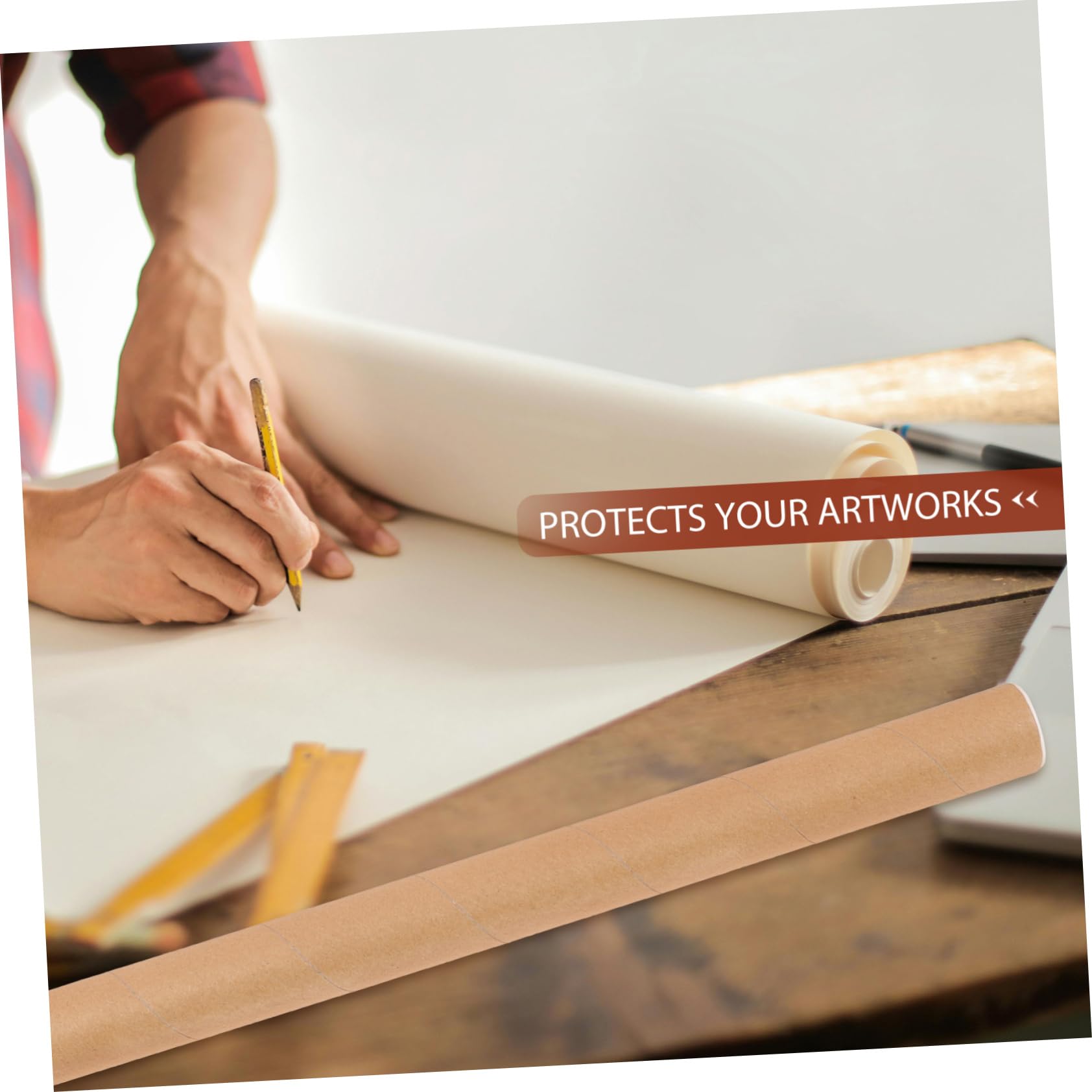 FUNOMOCYA Portable Paper Poster Tube Reusable Drawing Case Poster Holder Tube for Mailing