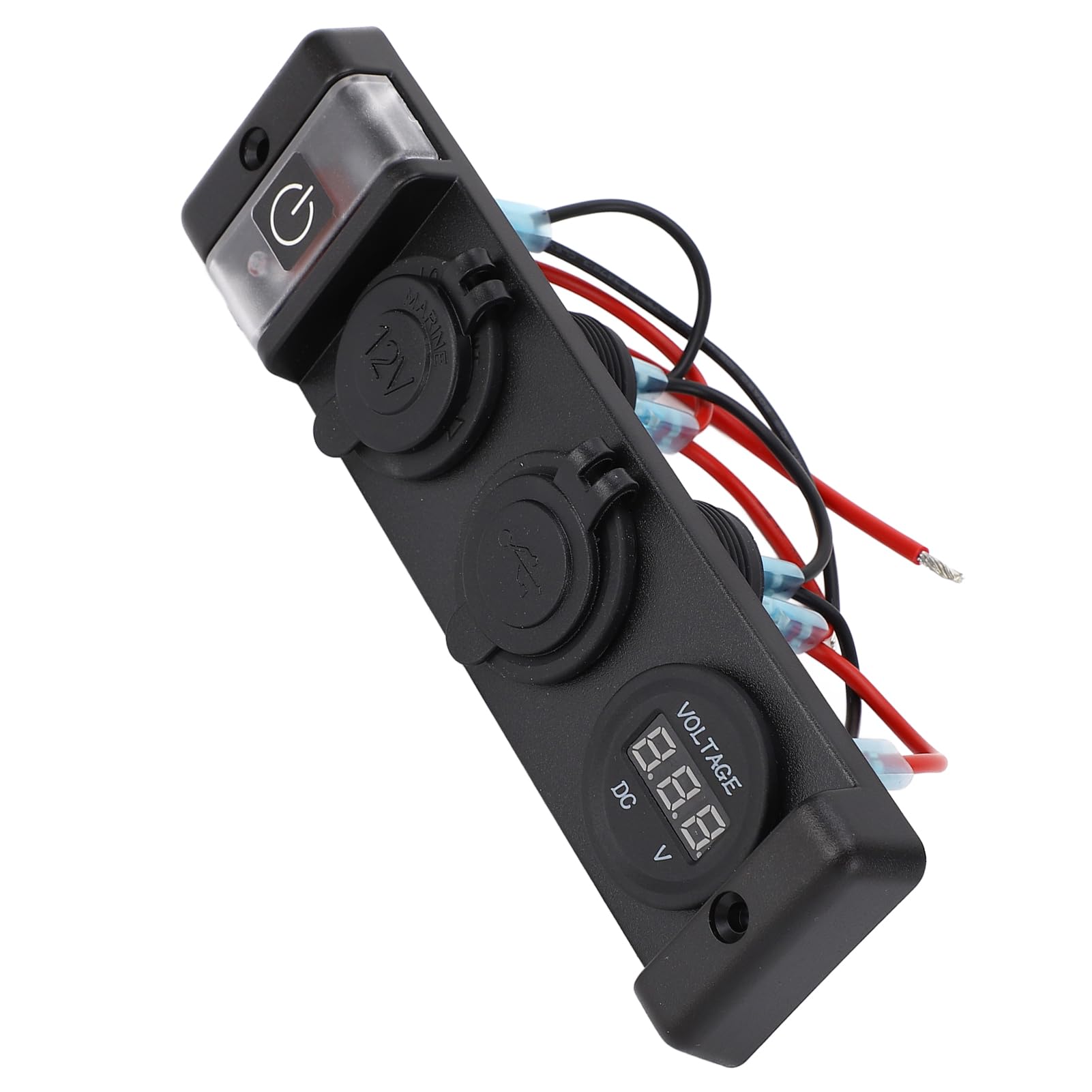 Panneau de Prise Allume-Cigare USB avec Indication LED pour Voiture, Bateau, SUV, Yacht, Double Panneau de Prise USB étanche IP66 pour Véhicules DC 12 V