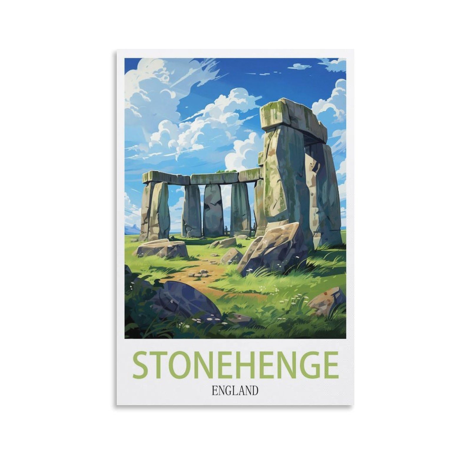 EZMLFA 5D Diamond Art Kits for Beginner,Stonehenge England,Beginners,DIY Full Round Drill Diamond Dot Gem Art Kits for Adults,Crafts for Decor 50x60cm