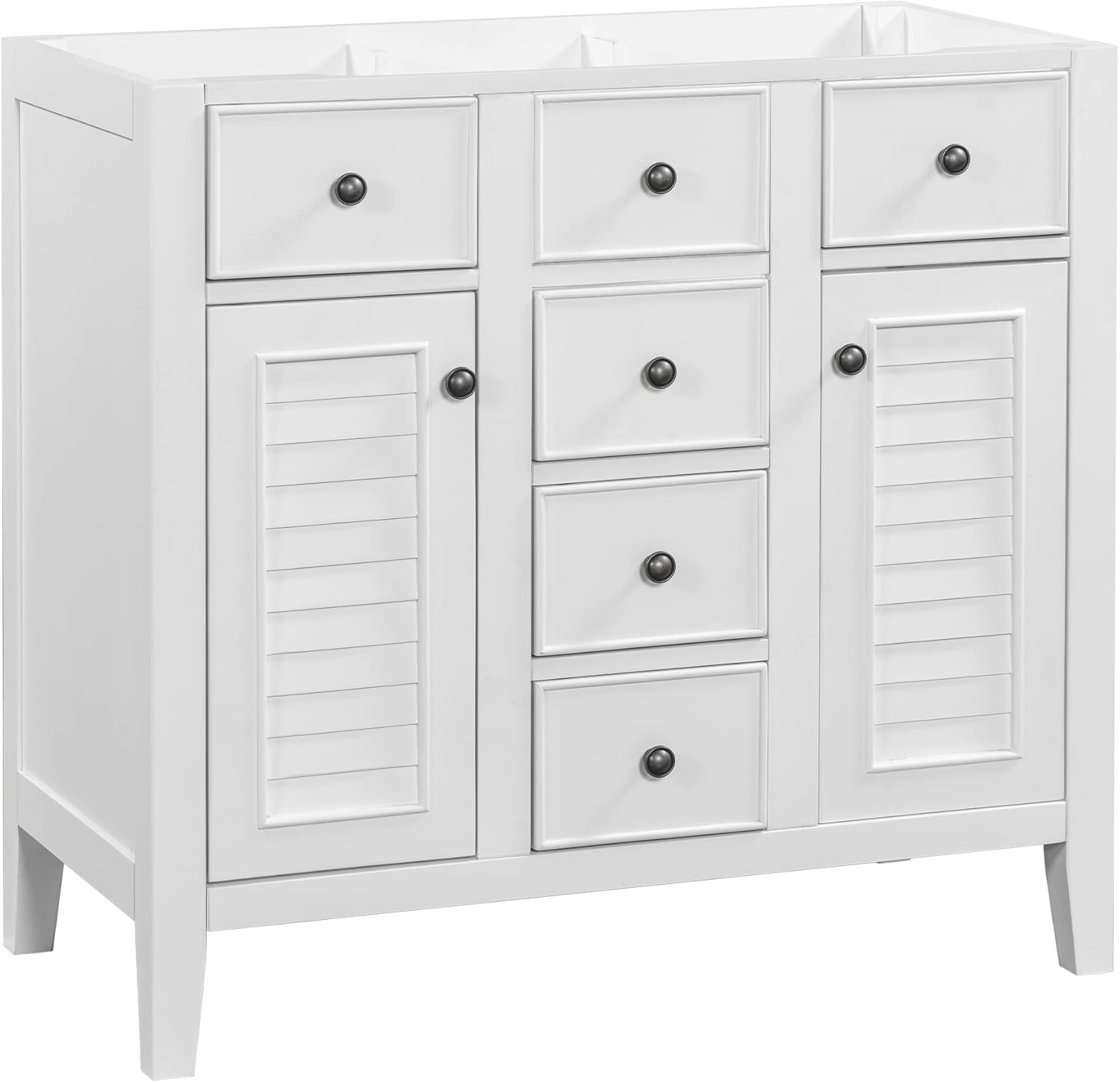 Amazon.com: Merax 36 in Bathroom Vanity Without Sink| 5 Drawers and 2 ...
