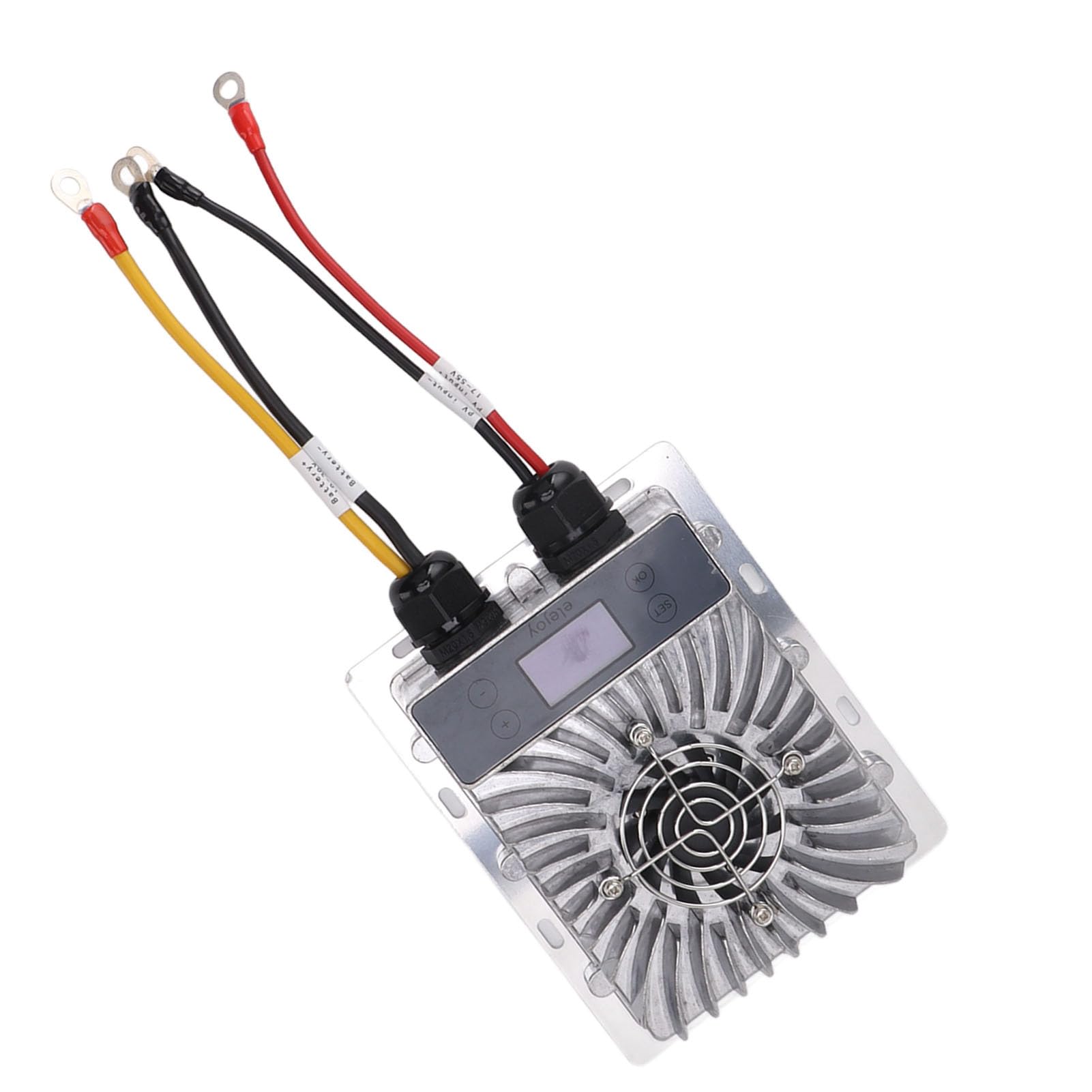 Fafeicy Regolatore di Carica Solare con Display LCD MPPT Regolatore del Pannello Solare 600W 10 a 30V Funzioni di Protezione Regolabili per la Ricarica della Batteria Fuori Rete per Barche