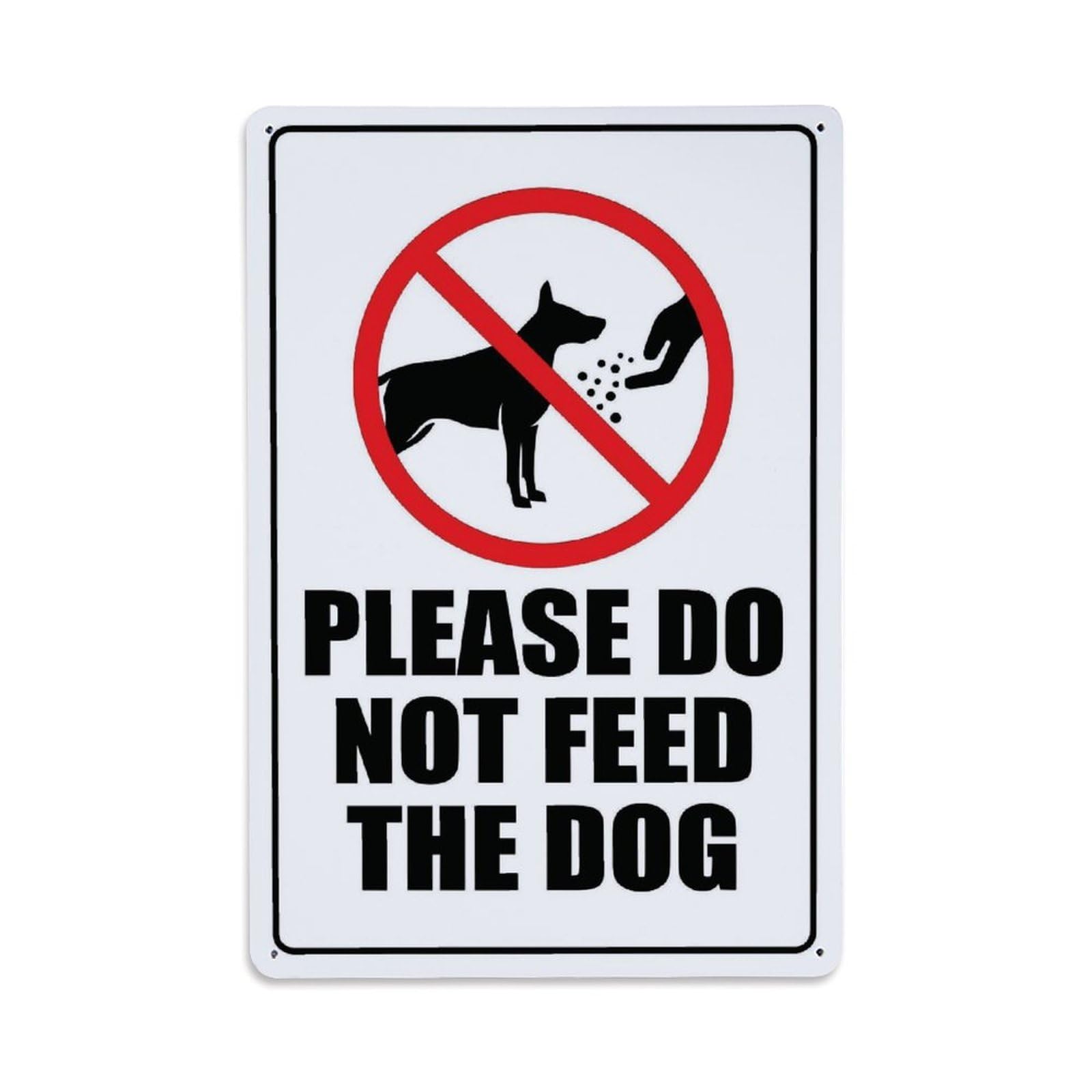 Please Do Not Feed The Dog Public Notice Sign Vintage Aluminium Metal Sign, Retro Wall Decor for Home, Bar, Garage & Farmhouse 30x20cm