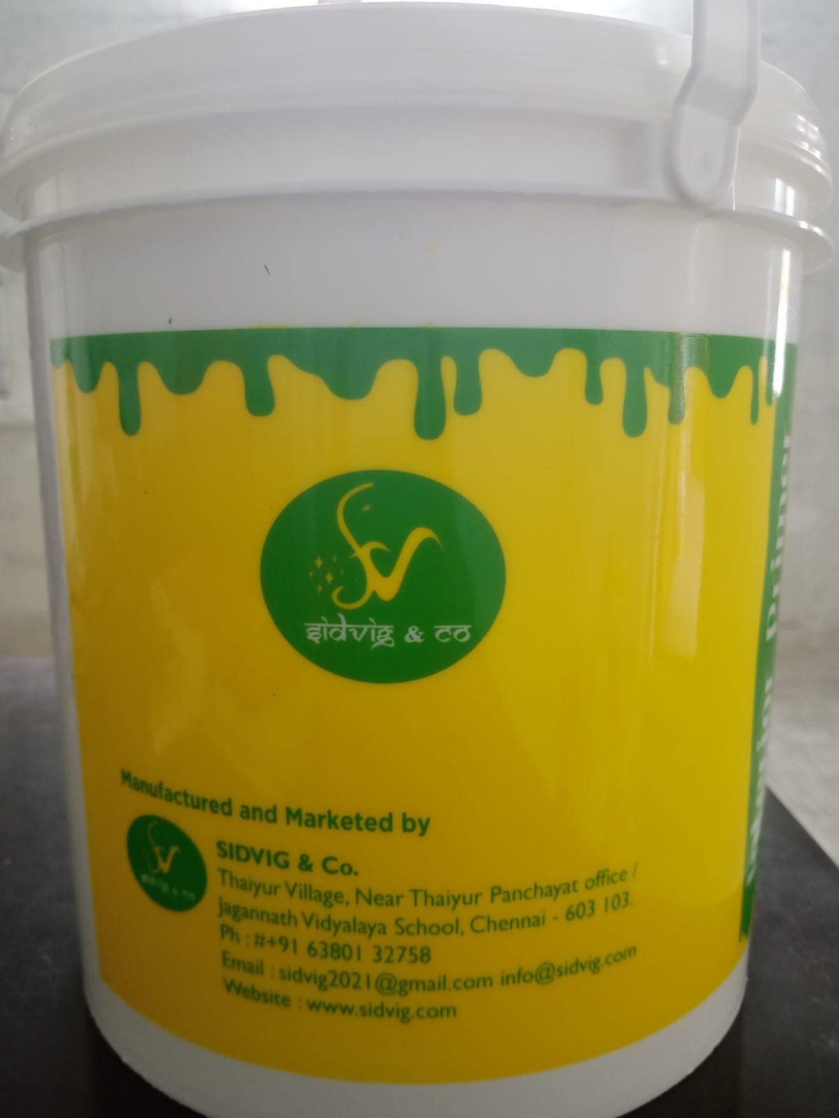 Organic Wall Primer Interior - White - 10 L (SIDVIG & CO) 1