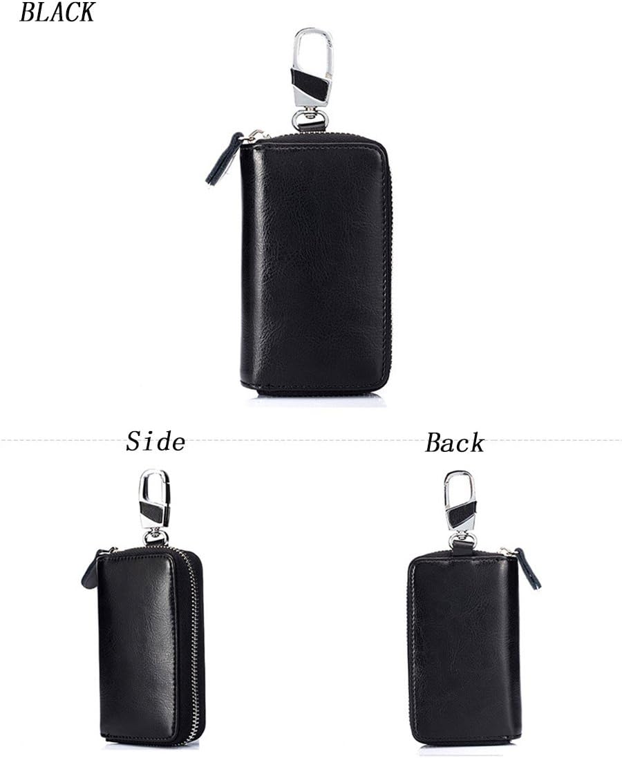 Large Leather Key Case Wallet with 12 Hooks & 1 Keychain/Ring for Men or Women - Image 4