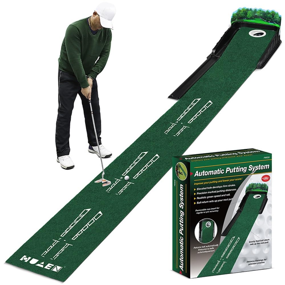 WYWY Alfombra de Putting de Golf Profesional con Base Antideslizante - Green de Práctica para Interiores, Hogar, Oficina & Simulador