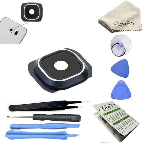 Ewparts per Samsung Galaxy G920 G920F lente vetro fotocamera posteriore coperchio con adesivo strumenti Blu Marino Nero Ewparts per Samsung Galaxy G920 G920F lente vetro fotocamera posteriore coperchio con adesivo strumenti Blu Marino Nero
