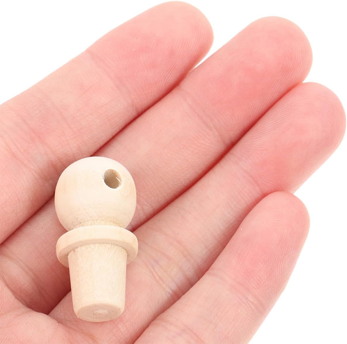 10pcs Wooden Bottle Stopper Cork Sealer Xmas for Crafts Tight Seal