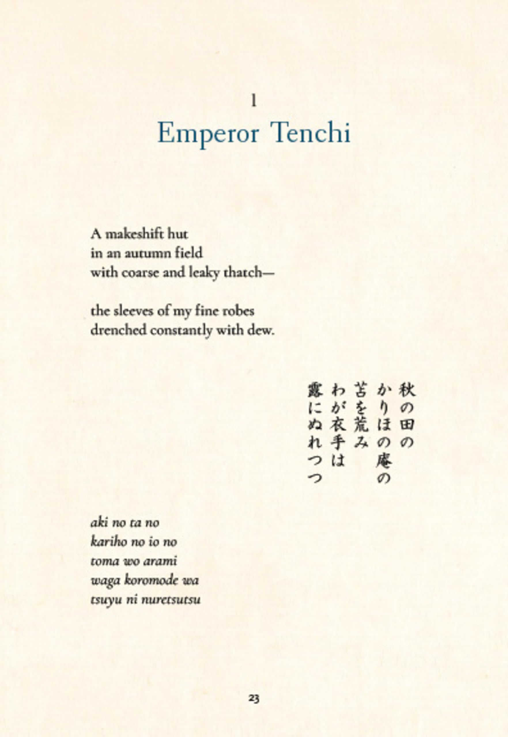 One Hundred Poems from Old Japan /anglais: A New Translation of the Hyakunin Isshu [With Free Online Audio Recordings]