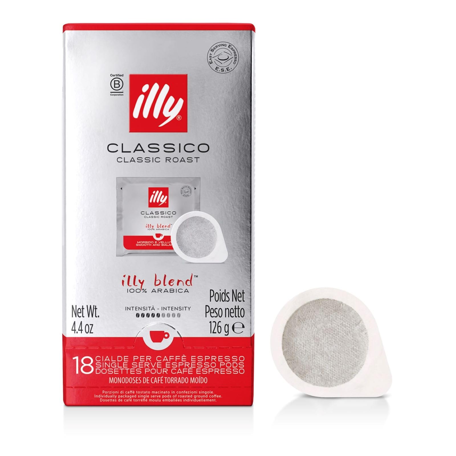 illy Kaffeepads CLASSICO – E.S.E., klassische Röstung
