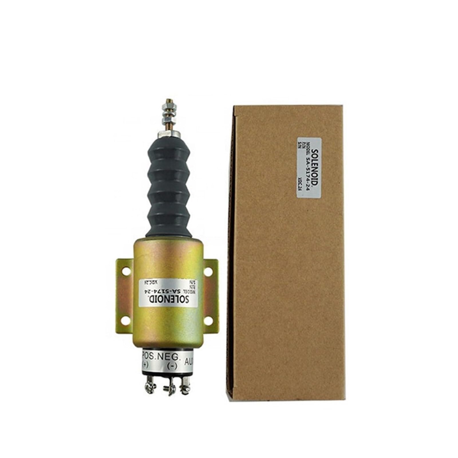 solenoides Solenoide de Parada de Apagado de Combustible de Bobina de Piezas de Motor diésel SA-5174-12 12V/24V SA-3838-24 (Color : 24V)