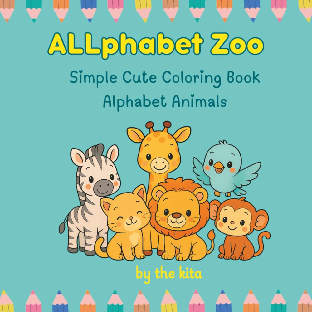 ALLphabet Zoo: Simple Cute Coloring Book: Alphabet Animals