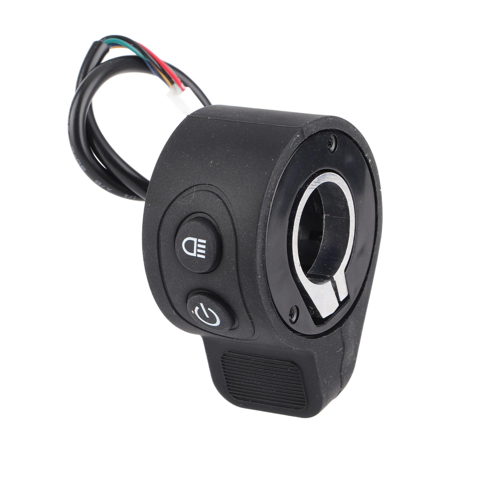 Acceleratore per Scooter Elettrico, Acceleratore a Rotazione Acceleratore a Pollice 5 Porte Porta ABS Scooter Elettrico Interruttore Integrato Acceleratore Acceleratore