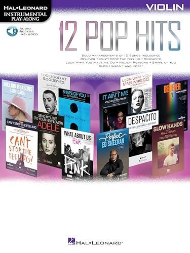 12 Pop Hits: Violin (Hal Leonard Instrumental Play-along): Violin: Includes Downloadable Audio