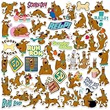 Scooby-Doo! Character 50ct Vinyl Large Deluxe Stickers Variety Pack - Laptop, Water Bottle, Scrapbooking, Tablet, Skateboard, Indoor/Outdoor
