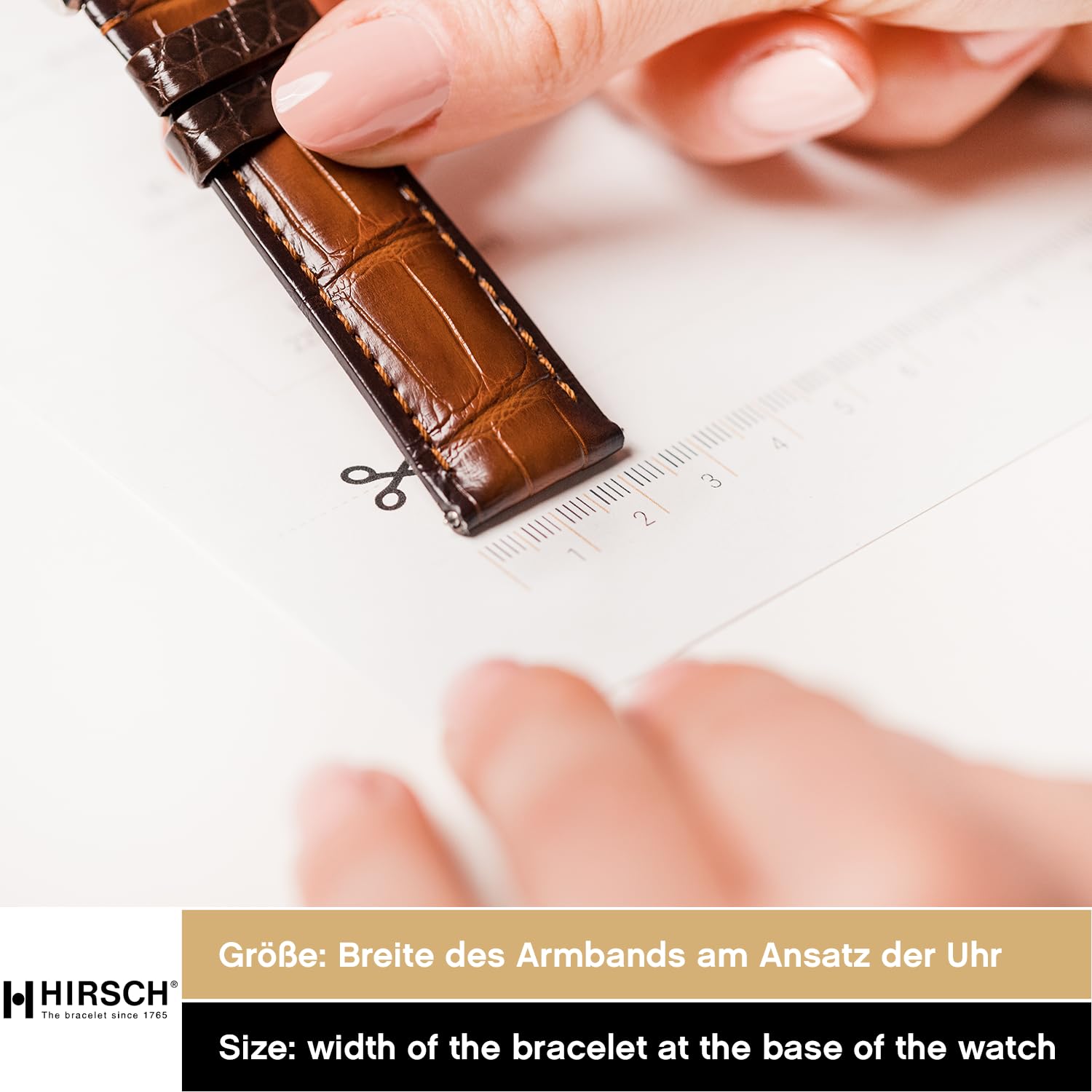 HIRSCH Uhren-Armband Forest - Uhrband aus naturbelassenem Büffelleder - Uhrenband mit natürlicher Färbung