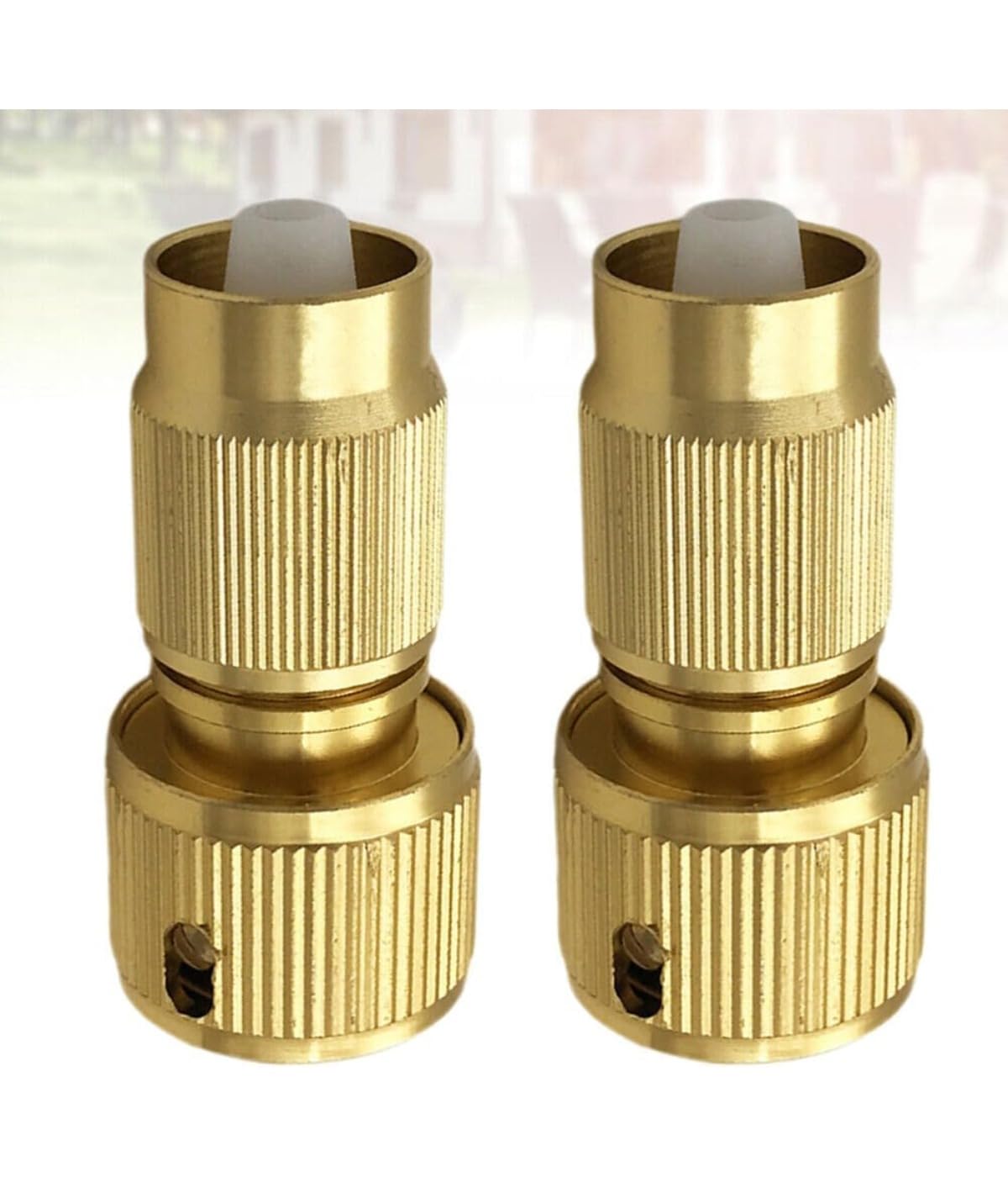 Messing Gartenschlauch-Wasserhahn-Anschlüsse, Gartenschlauchverschraubung, erweiterbarer Schlauchreparatur-Adapter, Gold, 16 Stück