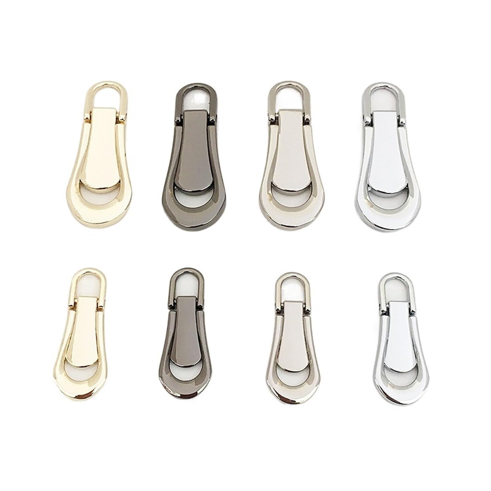 Tirones para deslizamientos de cremallera de metal Deslizadores de cremallera de Metal, lengüeta extractora de cabeza, kits de reparación de cremalleras, accesorios for bolsas de ropa, costura artesan