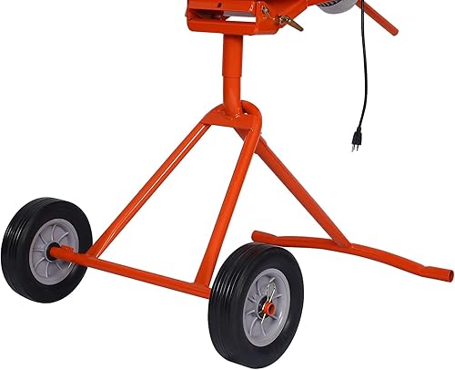 Miniatura 6 de Dithoko Mezclador de cemento eléctrico, mezclador de hormigón portátil de 5.0 pies cúbicos con rueda, herramientas de mezcla de cemento para